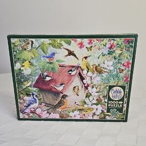 Cobble Hill 1000 Piece Puzzle with Birds and Flowers